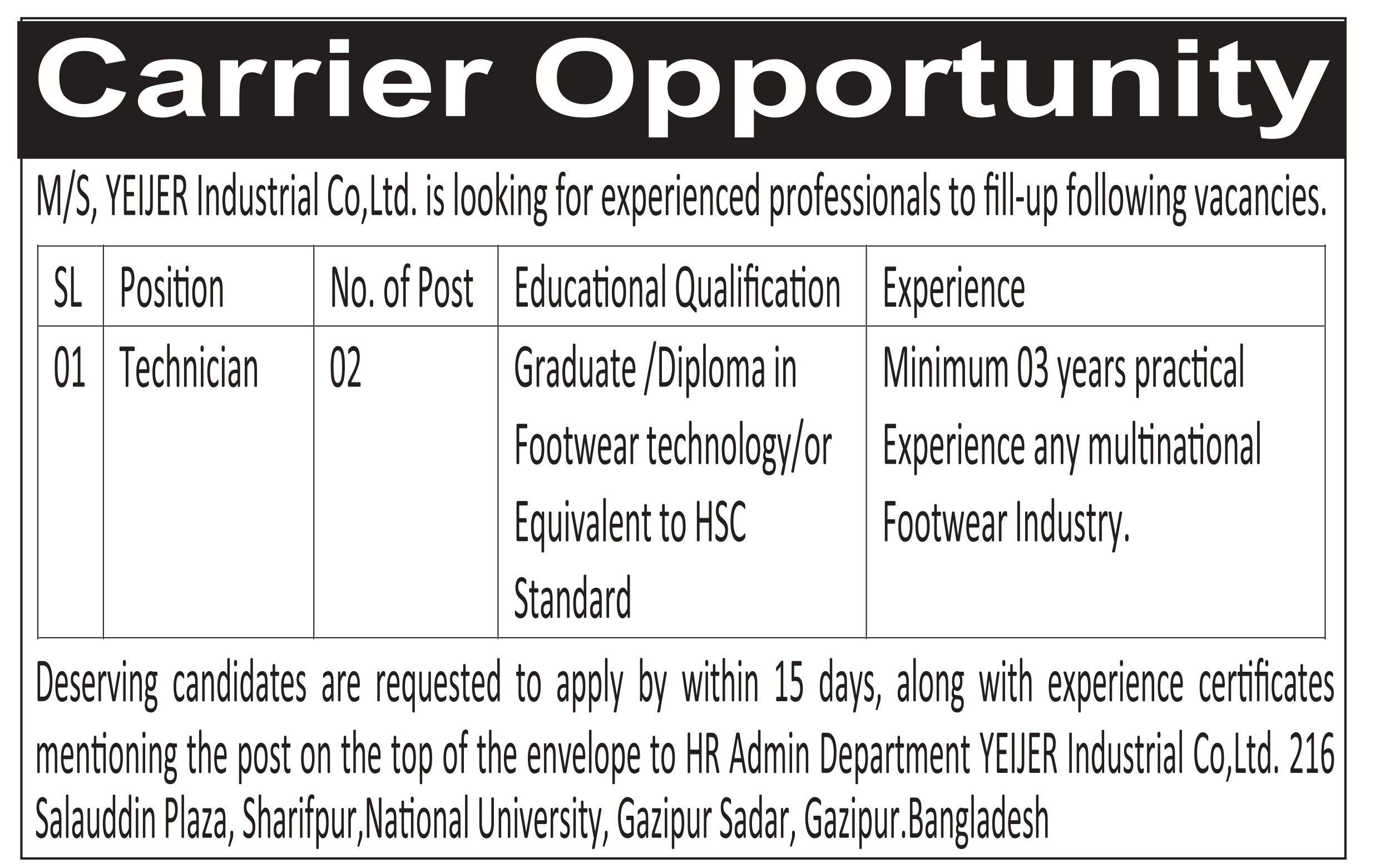 Job Circular